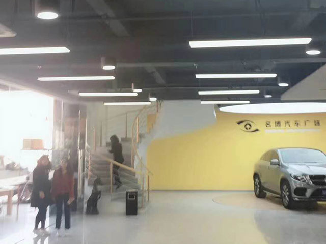 绵阳二手车店面灯具安装案例